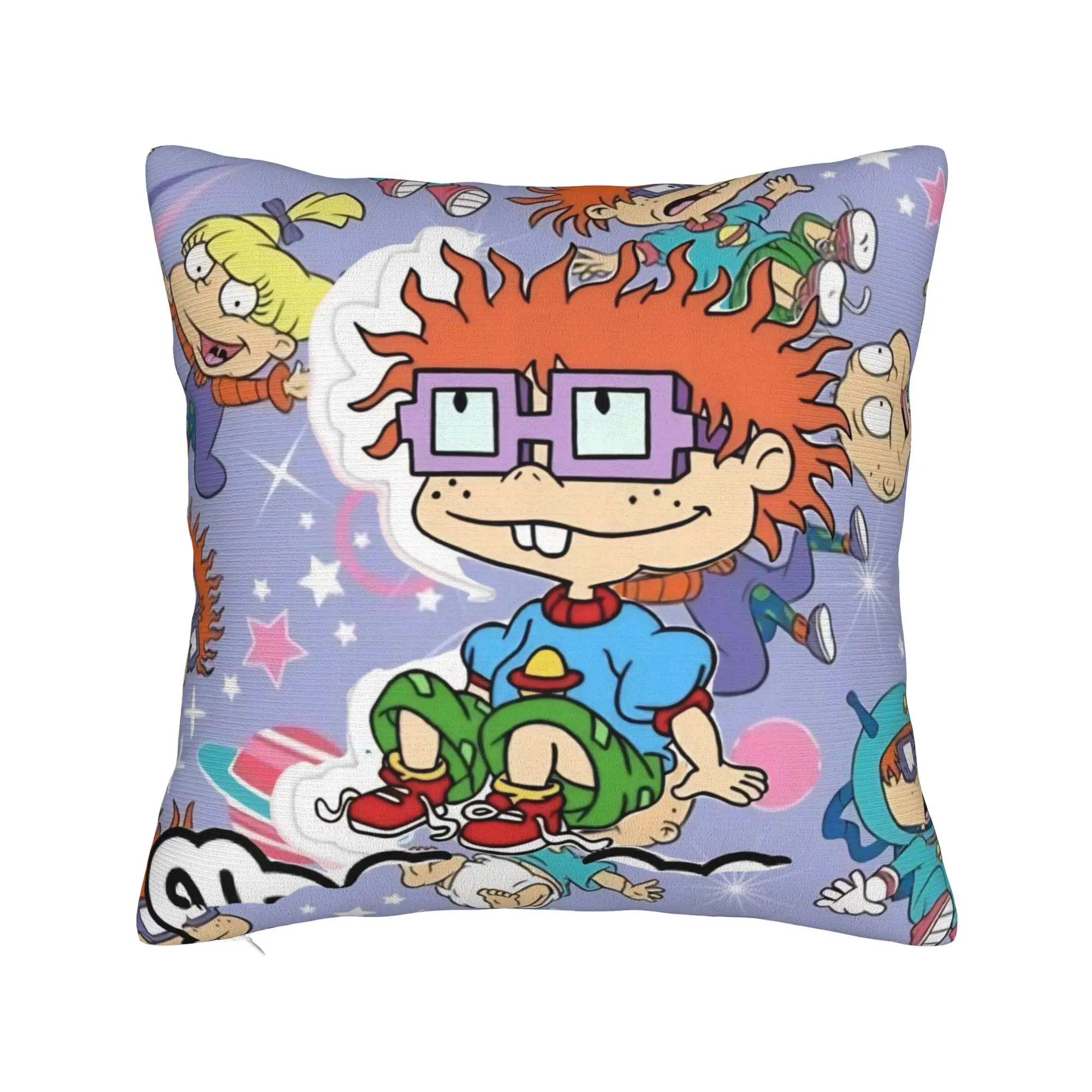Decorative Pillowcase Cartoon R-Rugrats Merchandise Car  Throw Pillow Case Cover Square Multiple Sizes
