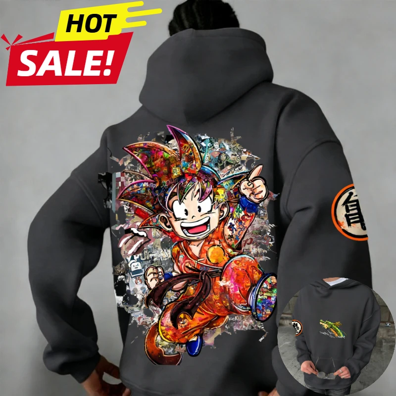 Son Goku Dragon Ball Saiyajin Harajuku Streetwear Herren Vintage Hoodie Winter Damen Oversized Kapuzenpullover Langarm-Oberteil Y2k