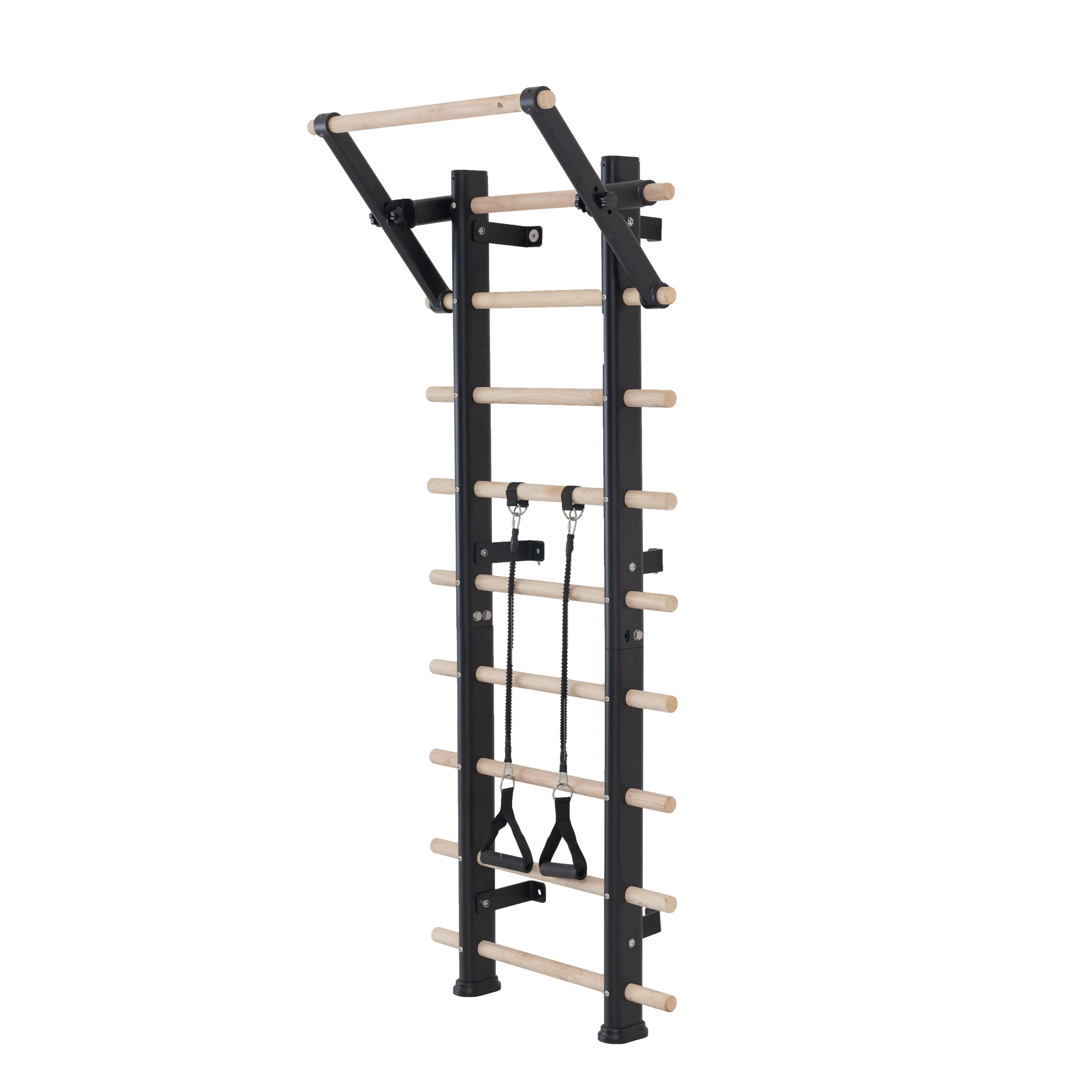 قضبان حائط قابلة للطي لتسلق الضلع، سلم سويدي، شريط جداري للجمباز، جدار سويدي من الفولاذ #2