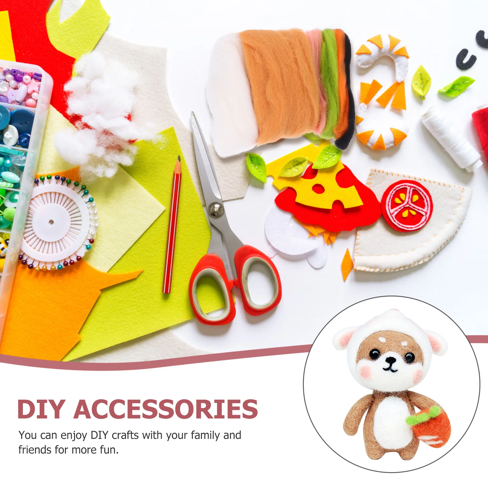 

DIY Wool Kit Fabric naments Making Supplies Craft H Diy Wool Felt Kit made Felting Kits Accessories Toy Material Package