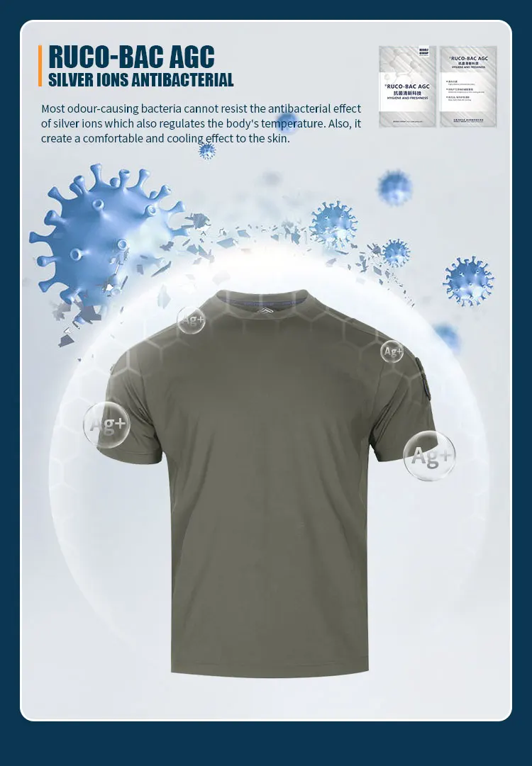 Emersongear Blue Label Fly Beast T-Shirts, bequeme Hemden, Alltagsoberteile, T-Shirt mit Vier-Wege-Stretch, Sport, Wandern, Camping, Jagd – Detail 4