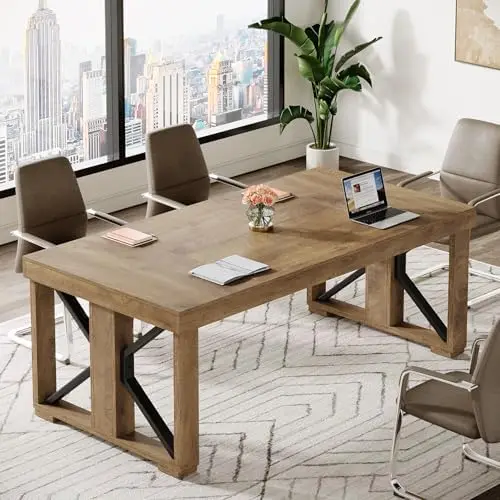 5.9 ft Conference Table for 6-8 People, 70.87