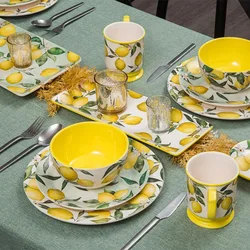 Creative Lemon Ins Style Home Cuisine Plate Personalized Thai Restaurant Plate Ceramic Fruit Plate