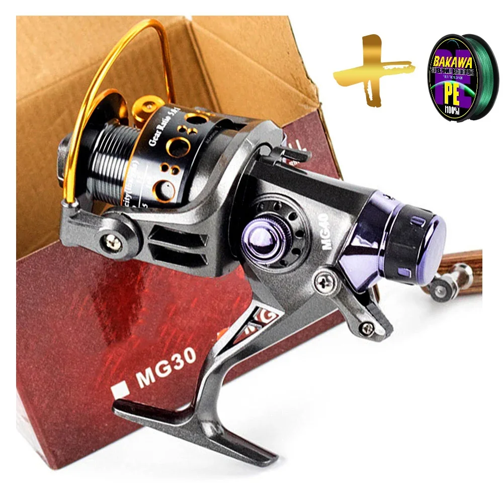 Fishing Reel 5.2:1/5.0:1 Gear Ratio Max Drag 10~20kg Spinning Reel With Metal Spool For Lure Saltwater Freshwater Pesca Big Fish