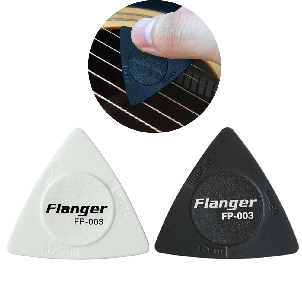 1pc Flanger Thickness Triangle Guitar Picks 0.5/0.75/1mm Anti-slip Electric Guitar Bass Picks Stringed Instrument Accessories