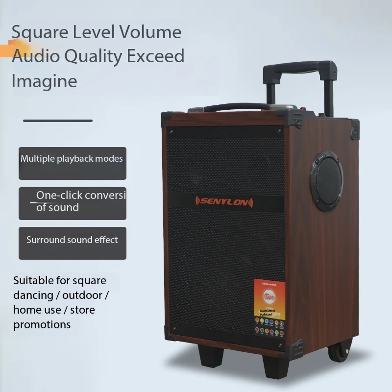 Q8 PRO MAX Trolley Portable Speaker Wireless Bluetooth Outdoor High-power Karaoke High Volume Subwoofer Household