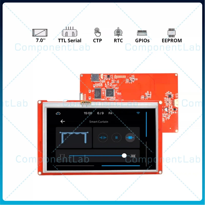 Nextion Official Original NX8048P070‑011C NX8048P070‑011R 7 Inch Intelligent HMI TFT LCD Capacitive Resistive Touch Screen Displ