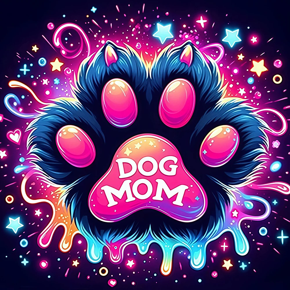 EverShine Diamant-Stickerei Pfoten-Design DIY 5D Voll-Diamant Malerei Set Tier-Mosaik Hund Kreative Freizeit Heimdekoration