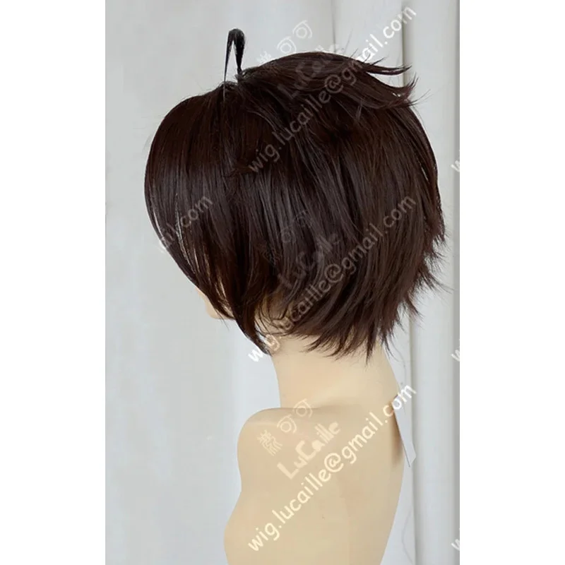 LQAxis Powers Hetalia Austria Roderich Edelstein corto café marrón estilo pelo resistente al calor Cosplay peluca + peluca gratis Ca