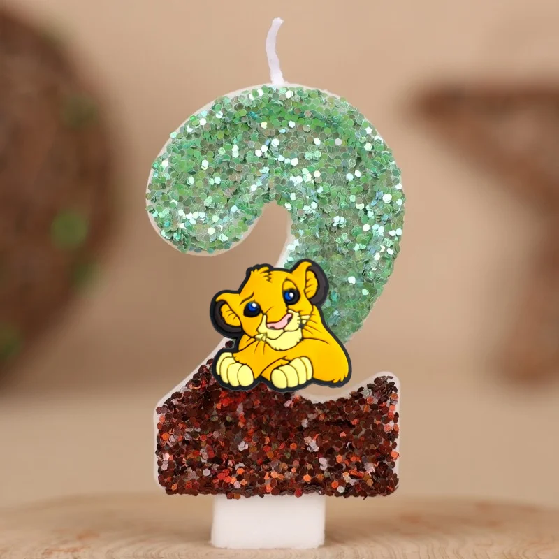 Cartoon The Lion King Simba Digital Candle Number 0-9 Kids Birthday Cake Decoration Supplies Anime Party Accessories Supplies view 4
