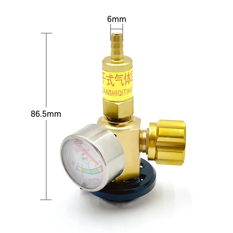 Butane Cylinder Snap-On Safety Pressure Reducing, Flame Arrestor with Gauge Portable Gas Canister