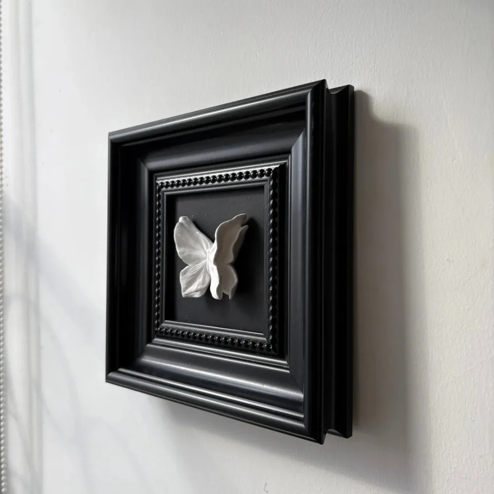 3D Beautiful Plaster Magnet Butterfly Statue Hanging Paintings Photo Frame Wall Art Decoration Ornaments Table Display Gift
