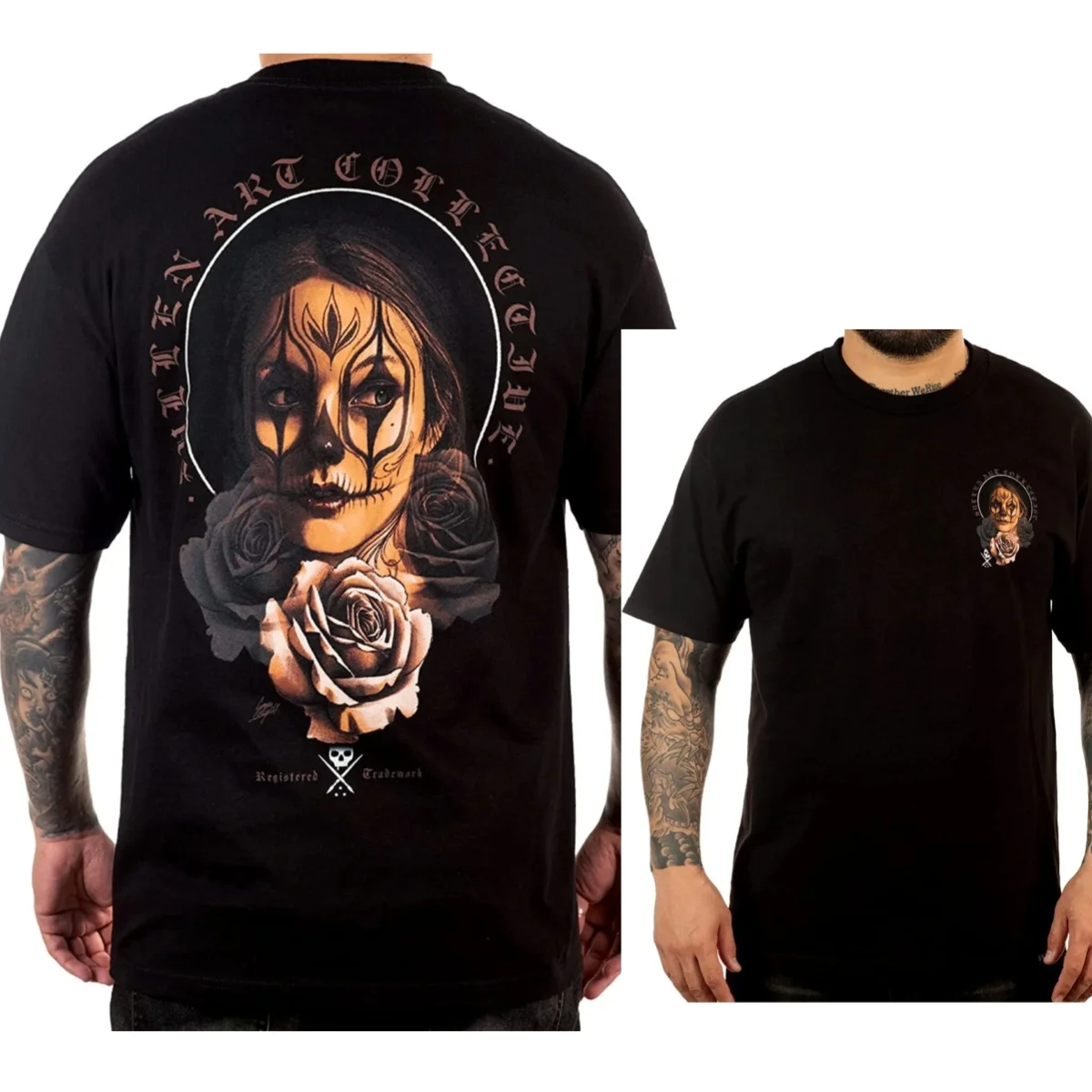 Sullen Men's T-shirt CRY LATER Tattoos Urban Design Skull Premium Quality High-end Luxury Unisex Style Both of Men and Women