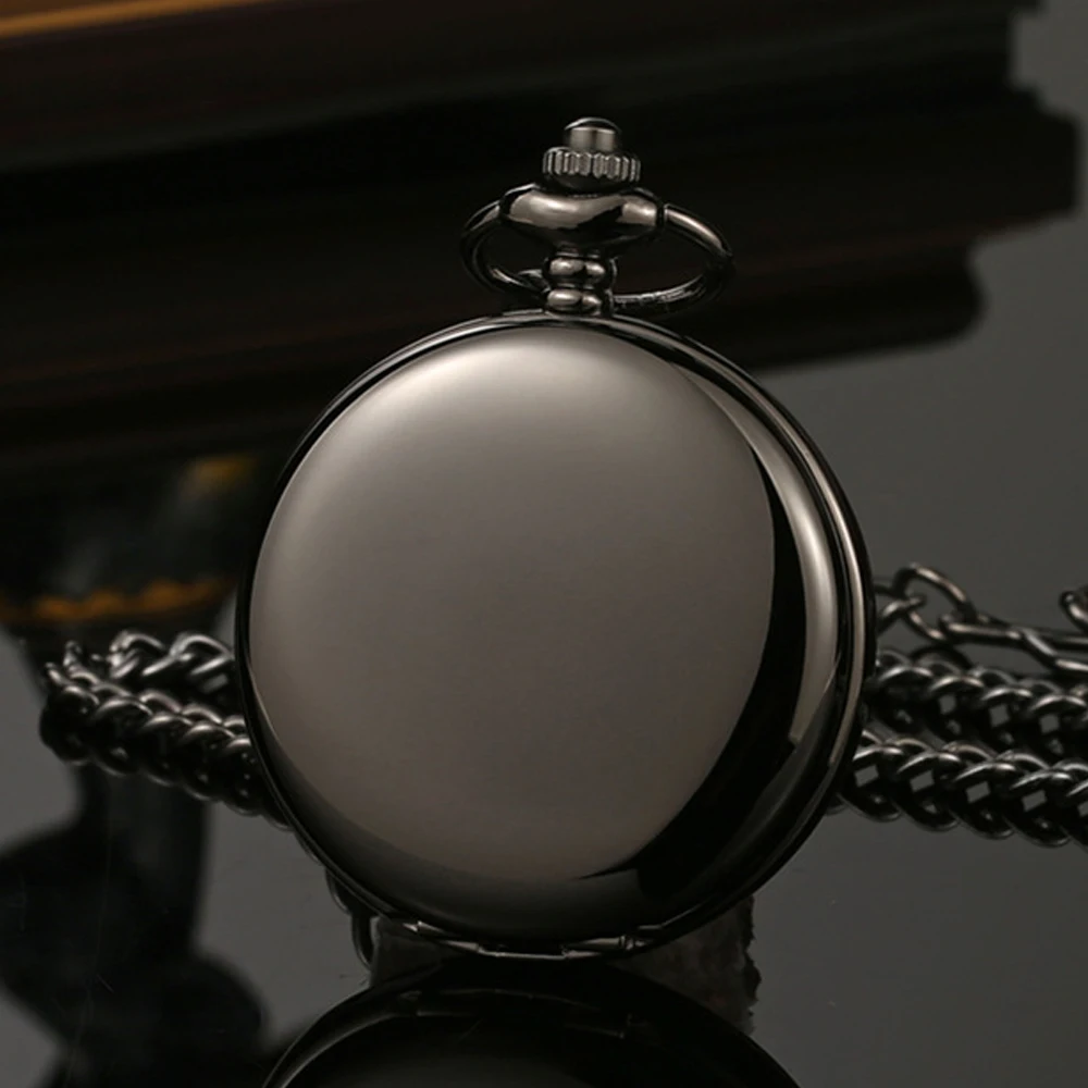 Orologio da tasca meccanico in nastro di lusso per uomo donna custodia liscia numeri romani quadrante uomo orologio con ciondolo a catena Fob per collezione