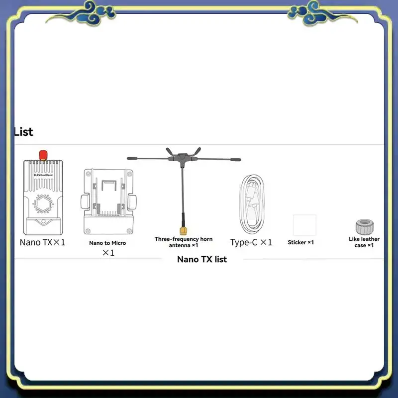 

Portable C3 NANO TX 915M/2.4G Dual-Frequency Switching With Nano To Micro Adapter Box For FPV Long Range Drone DIY Part