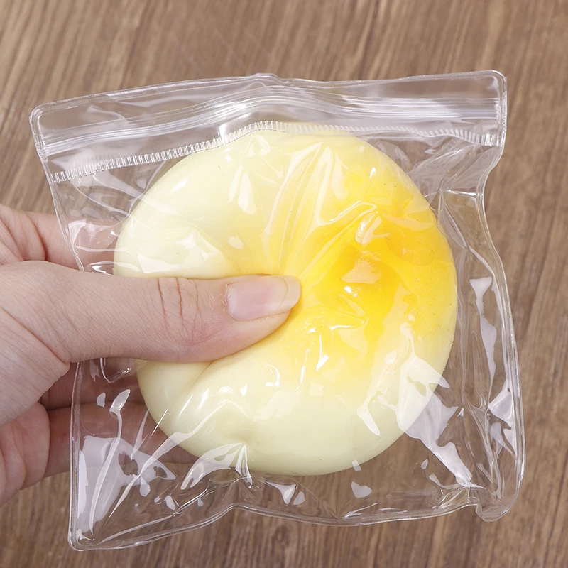 Milk Yellow Steamed Bun Slow Rebound Pinch Decompression Vent Toy Slow Rising Stress Relief Toy Decoration Birthday Gift