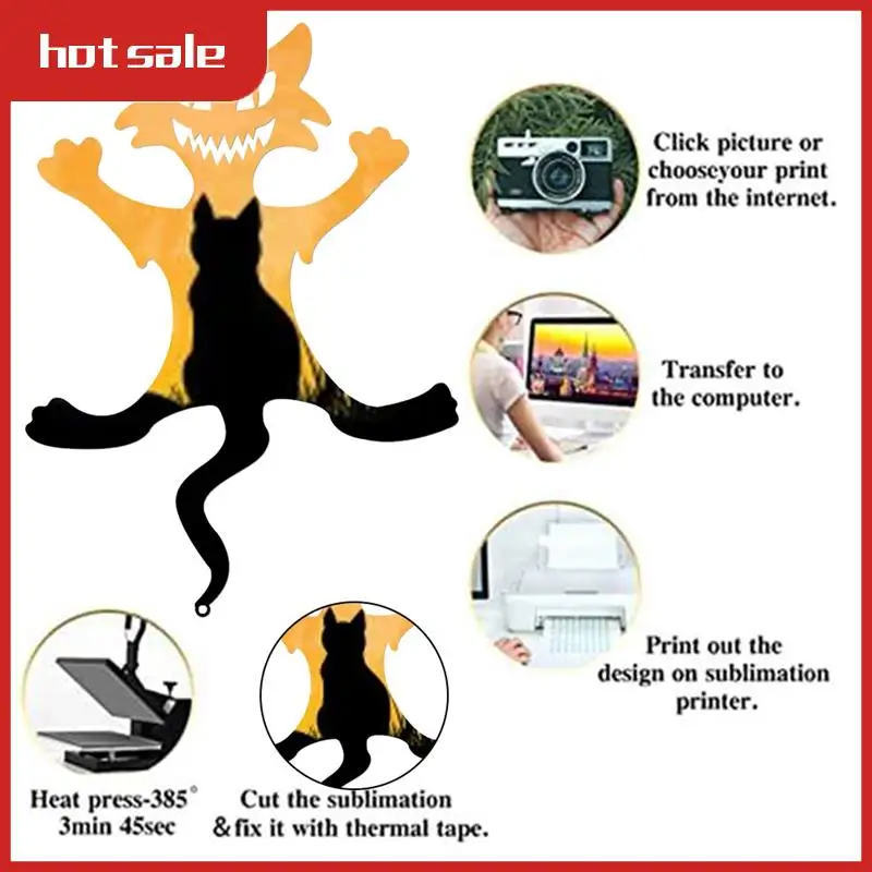 

6PCS 8 Inch Sublimation Wind Spinners Blanks Hallowmas Day For Indoor Outdoor Garden Decoration