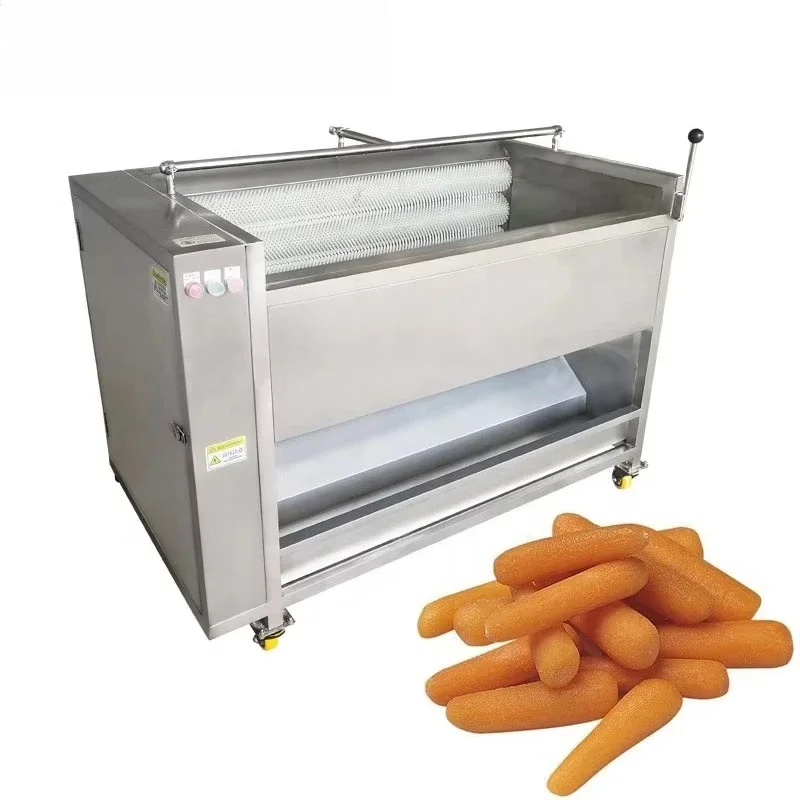 

Commercial Automatic Sweet Potatoes Peeler and Washer Turmeric Ginger Cassava Potato Washing Peeling Machine Carrot Brush Washer