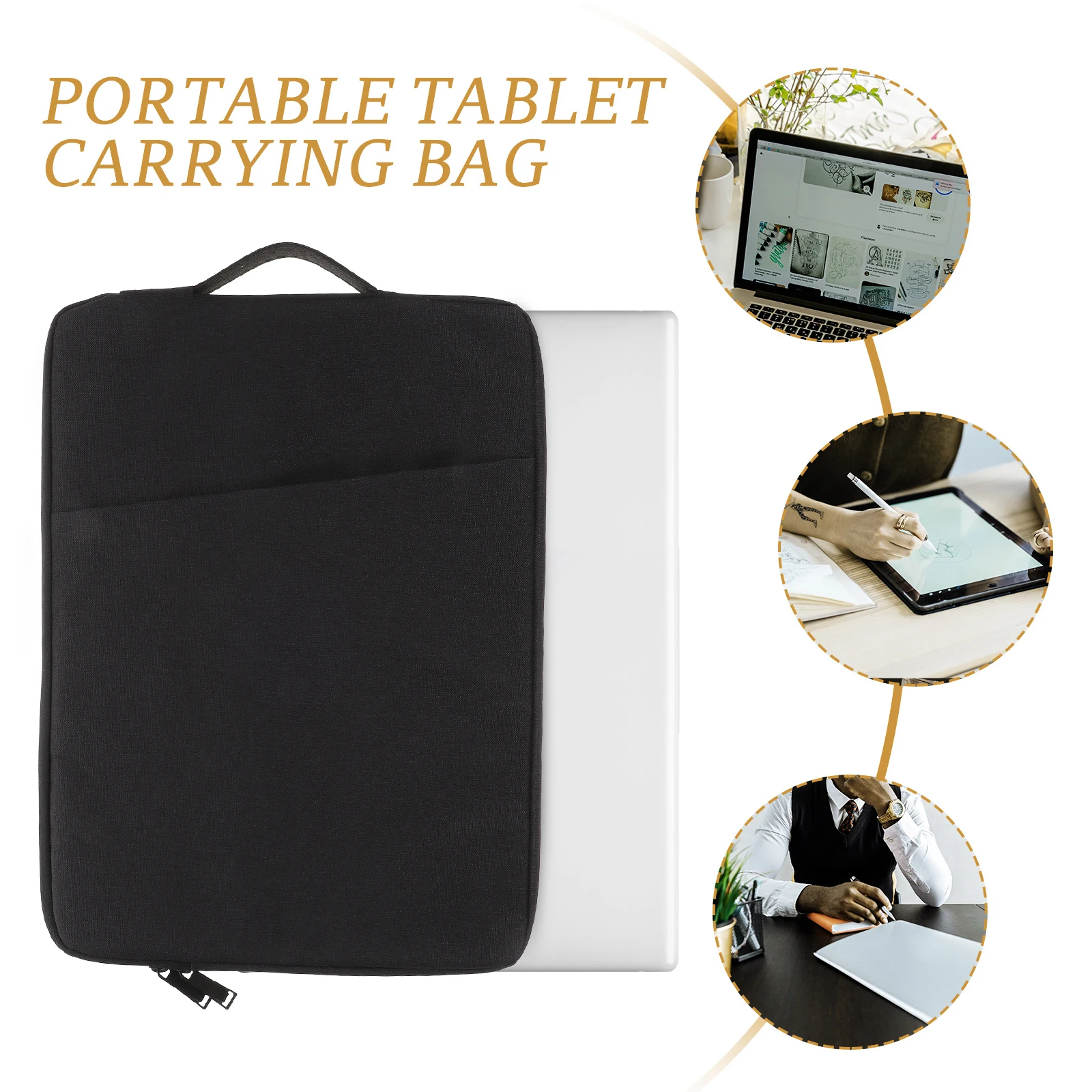 

Laptop Bag Practical Holder Sleeve Handbag Travel Computer Protective Case Polyester