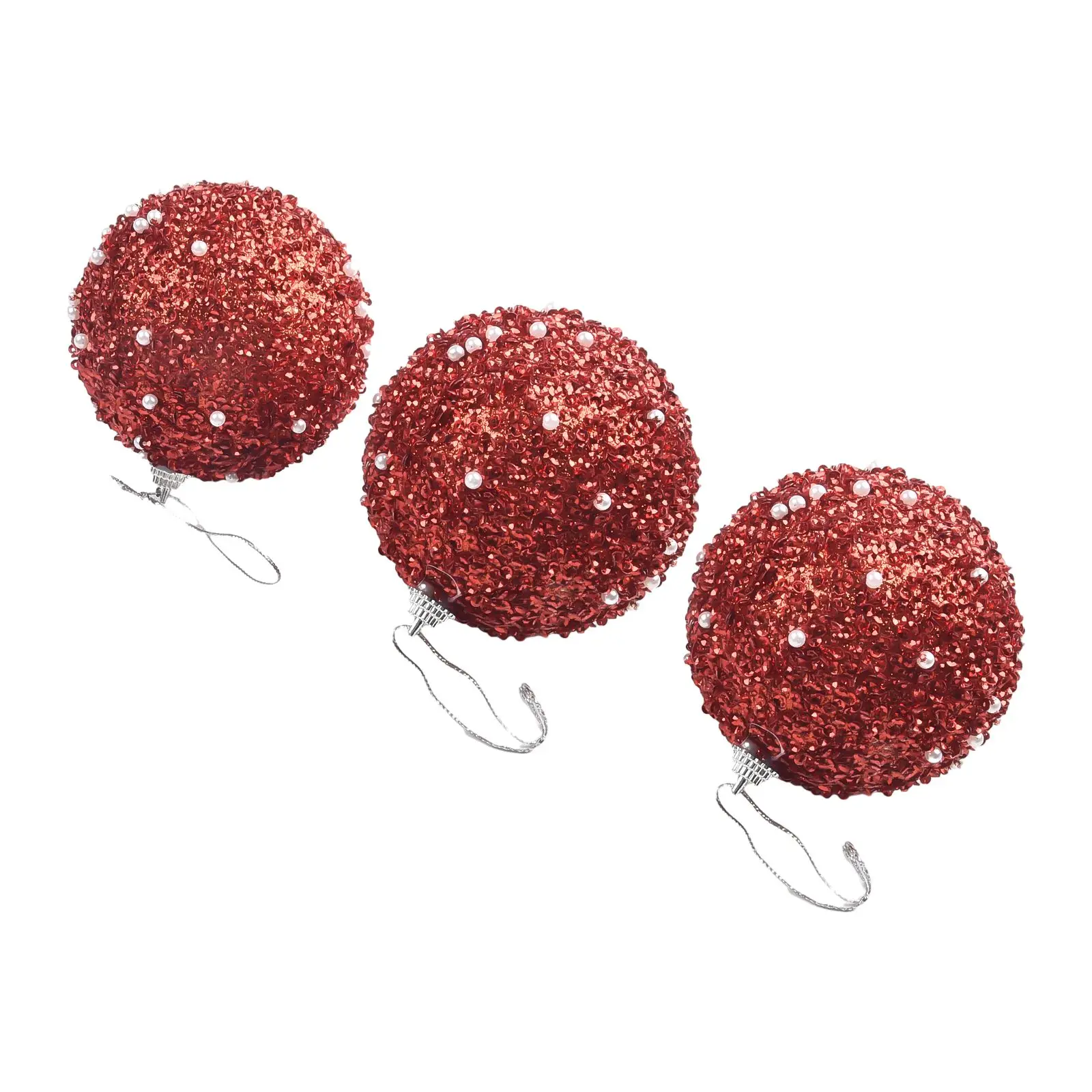 6PCS 8cm Christmas Spheres Xmas Hanging Tree Pendants  Christmas Ball Ornaments Tree Decorations Christmas Decorations 2024