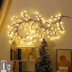 72/96 LEDS USB Willow Vine Branch Lights 8 Modes Warm White Light for Wall Room Kitchen Coffee Shop Christmas Halloween Decor