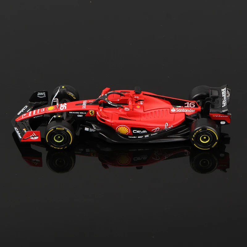 Bburago 1:43 Ferrari SF23 F1 Car Model 2023 Formula Racing 16# Charles Leclerc 55# Carlos Sainz Diecast Vehicles Toy Collection