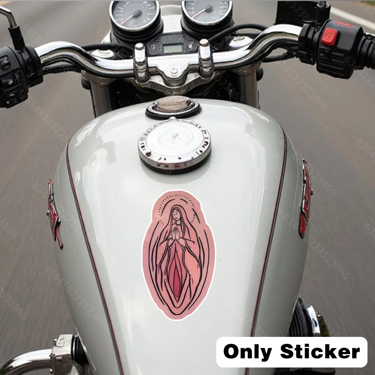 

Flower Saint Sister Pattern 1 piece 15cm/5.9inch Suitable for motorcycle body, car, helmet, fuel tank, side box, storage box