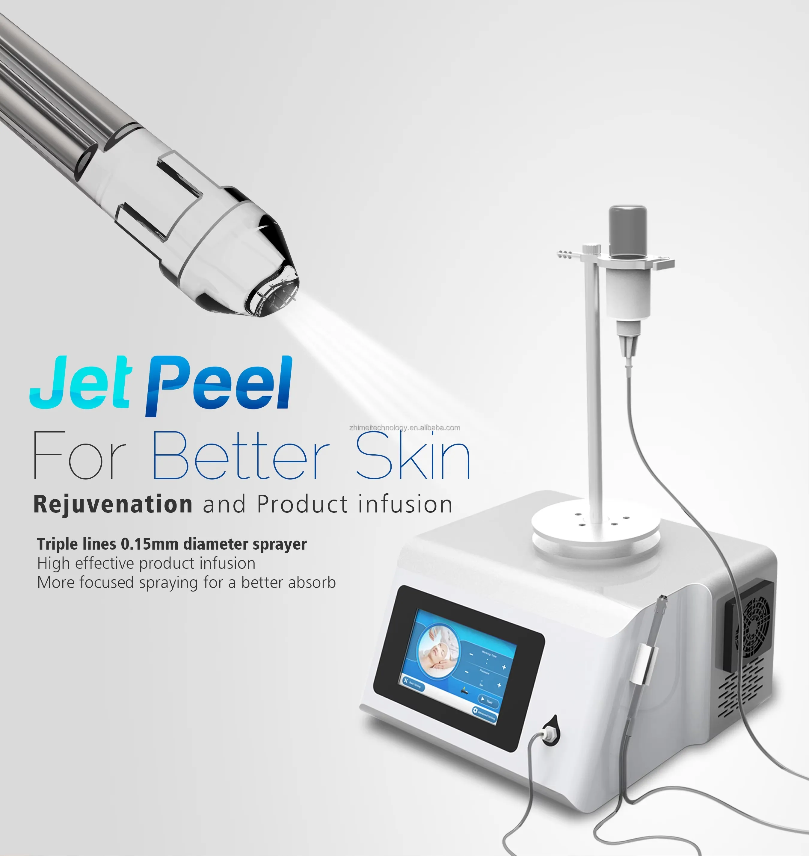 Water jetpeel facial machine aqua oxygen peel facial jet beauty machine 6 bar peeling needleless injection oxygen jet machine