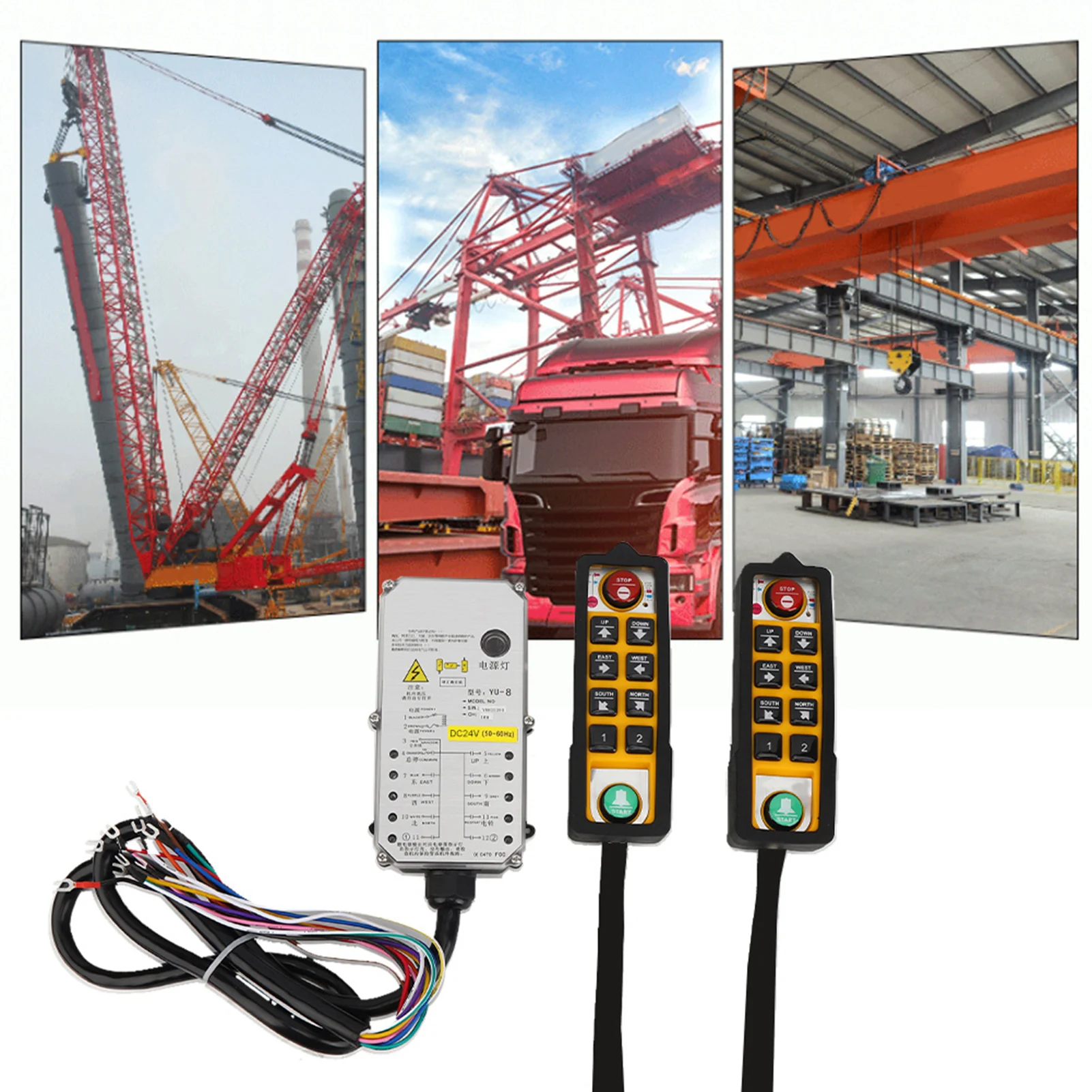 Crane Remote Control CNC Controller Hoist Controller Double Handle Three Proof Waterproof Acid Oil Resistant Anti Fall for Crane