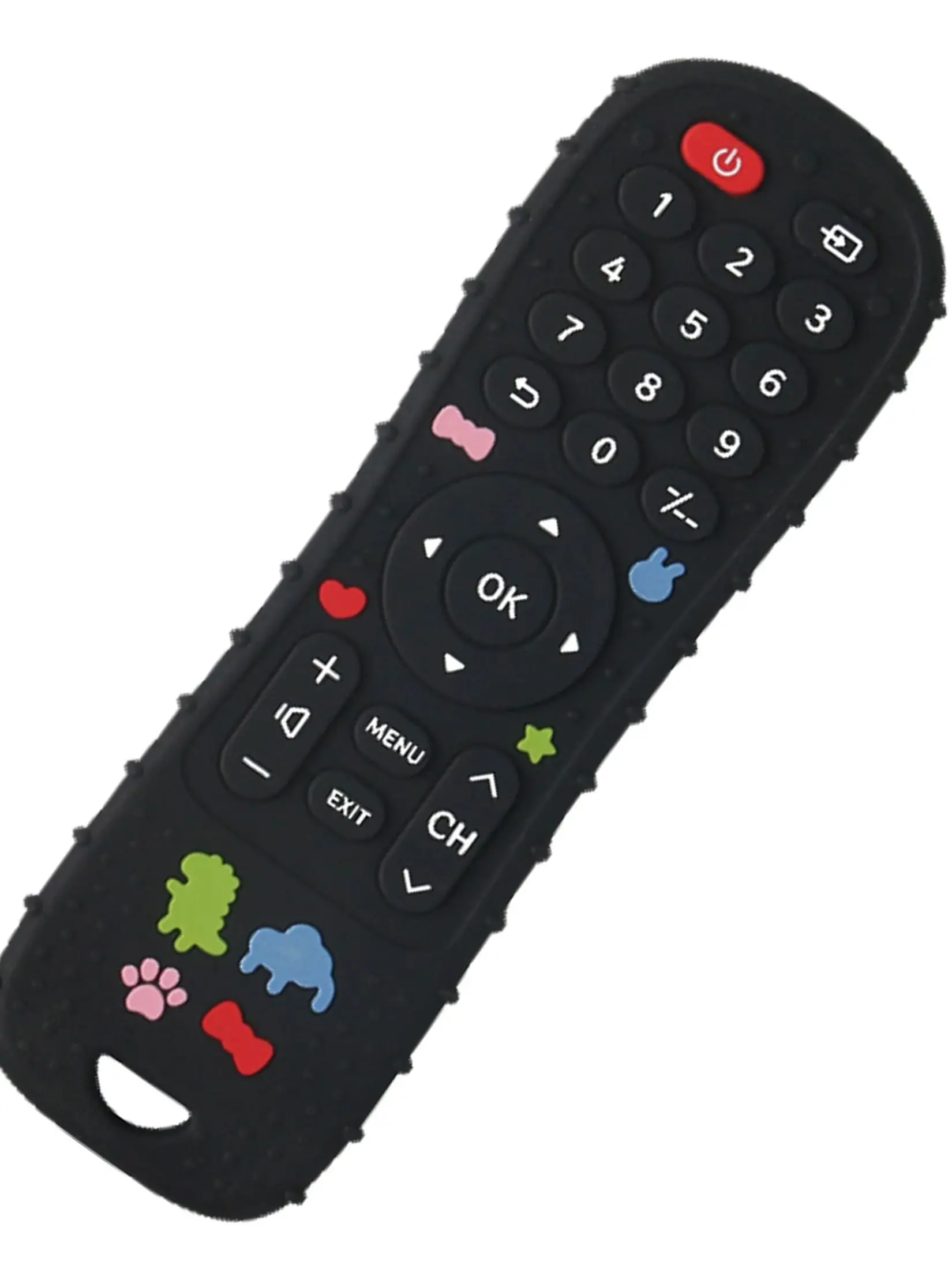 ของเล่นจำลองการกดทำจากซิลิโคนเกรดอาหาร ของเล่นบด ของเล่นติดฟันรูปตัวอักษรสี ทำความสะอาดง่าย