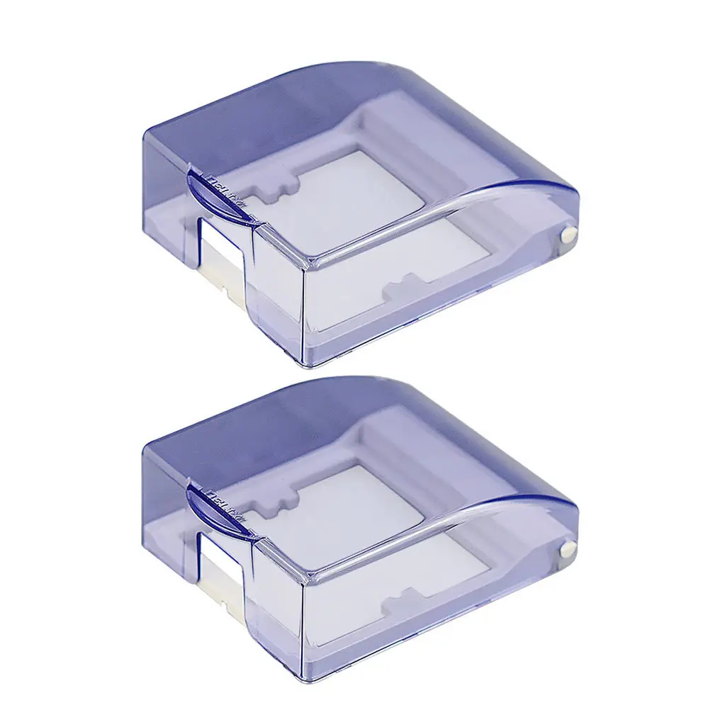 

2Pcs Waterproof Socket Covers Plastic Protective Shells Splash-Proof Protection Indoor Outdoor Kitchen Bathroom Use Anti-Spray
