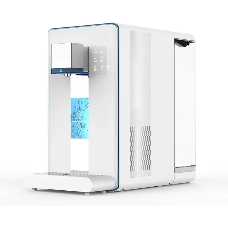 ماكينة مياه الهيدروجين المحمولة على سطح الطاولة فلتر كهربائي H2 مولد الهيدروجين موزع مياه سطح المكتب الماء الساخن والبارد