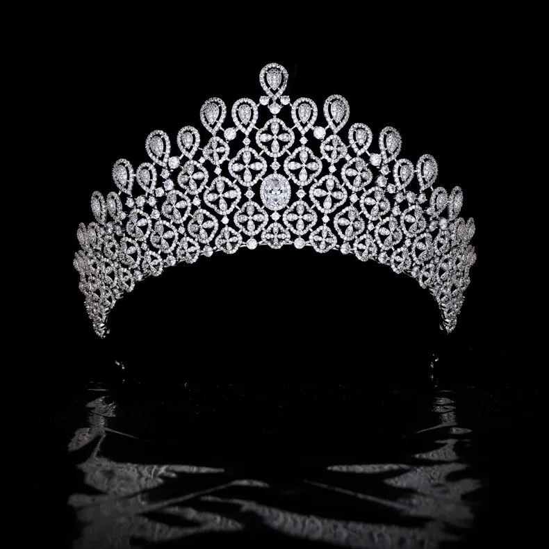 

New Vintage Chunky Exquisite Crown Women's Headpiece Jewelry Dress Accessories for Wedding Anniversary Gifts Prom Host H-24