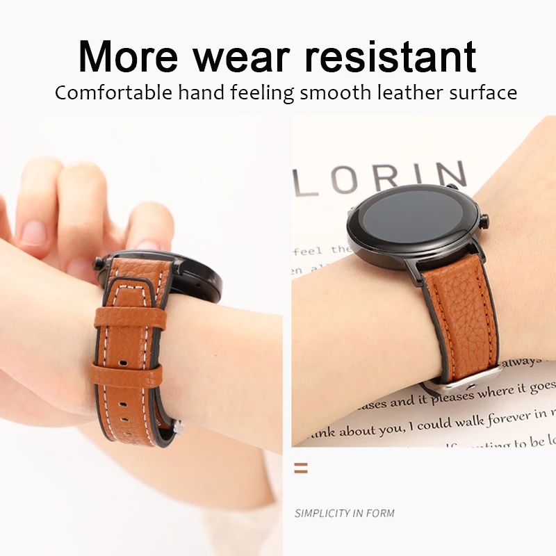 Silicone Leather Wrist Band for Huawei Watch GT2 GT3 42mm 46mm Strap Bracelet for Samsung Galaxy Watch3/4 18 20mm 22mm Watchband