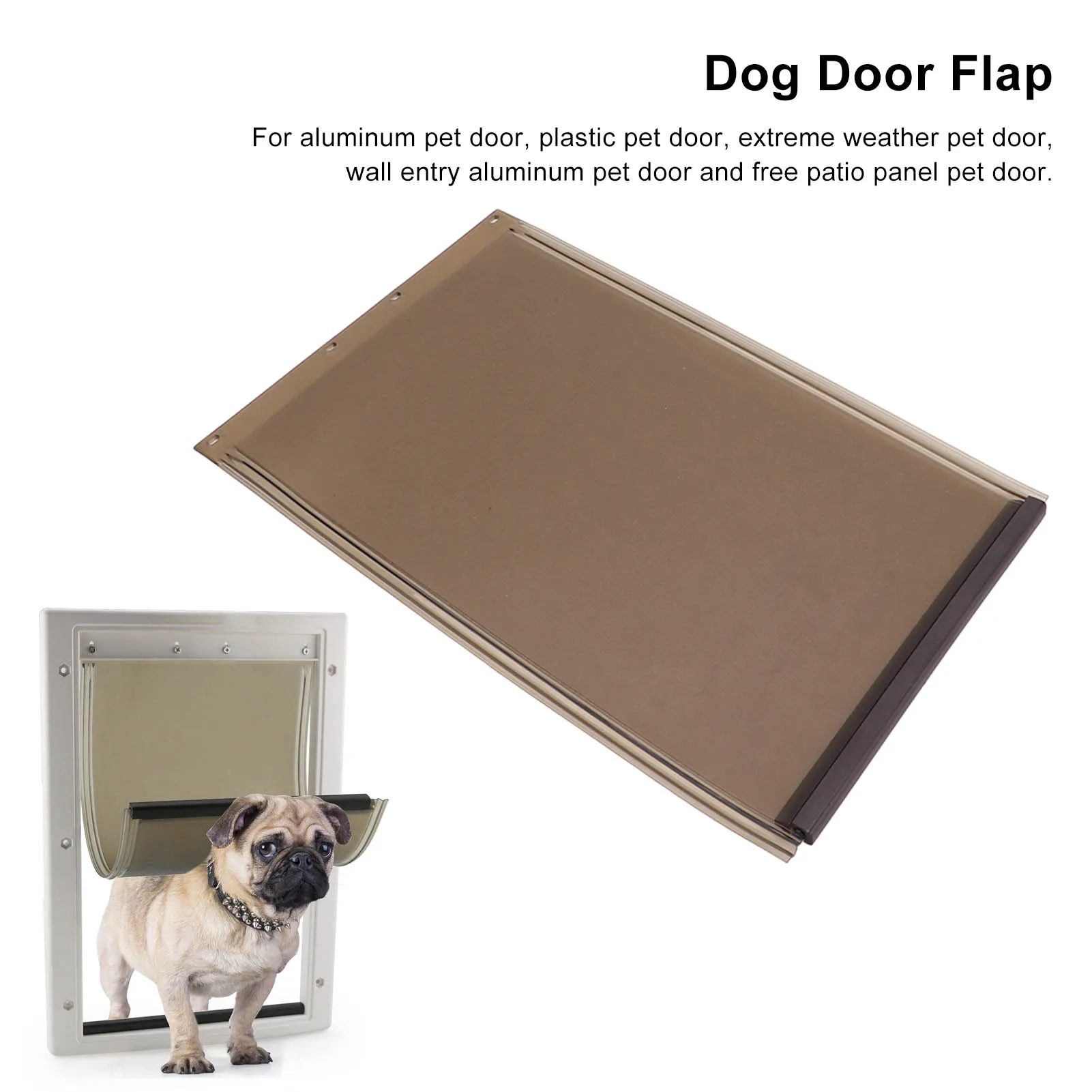 Dog Door Flap Impact Resistant Tpu Dog Door Replacement Flap For Aluminum Pet Door Plastic Pet Door Safe And Convenient