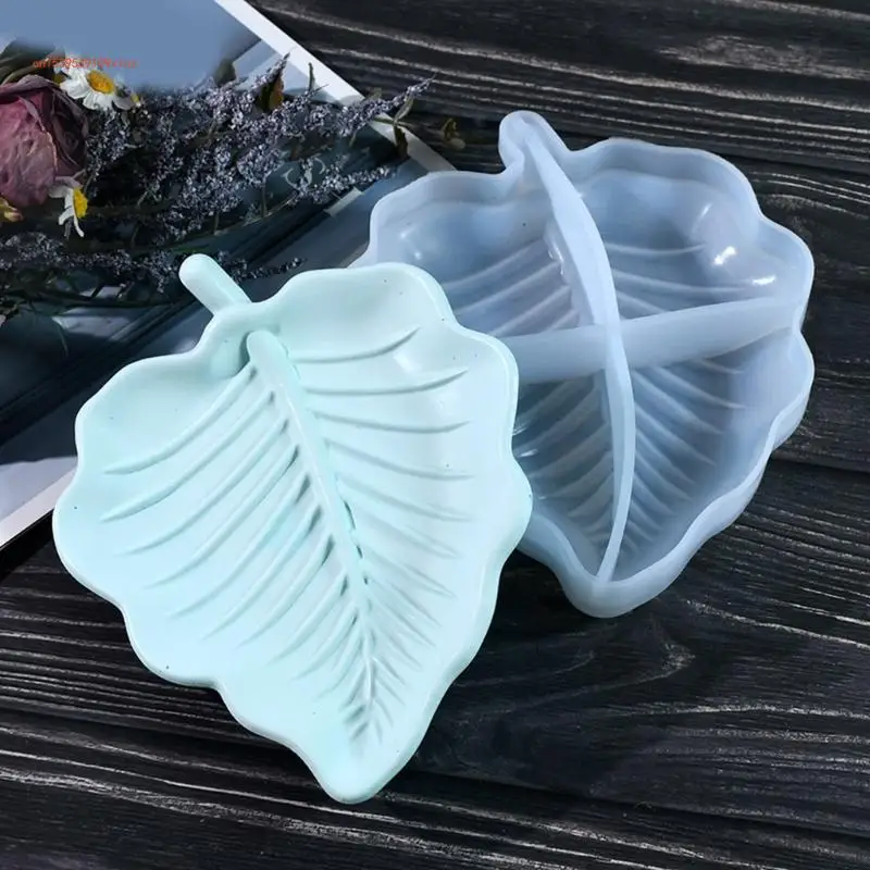 Easy Release Silicone Leaf Tray Mold for Artistic Resin Dish Accessory