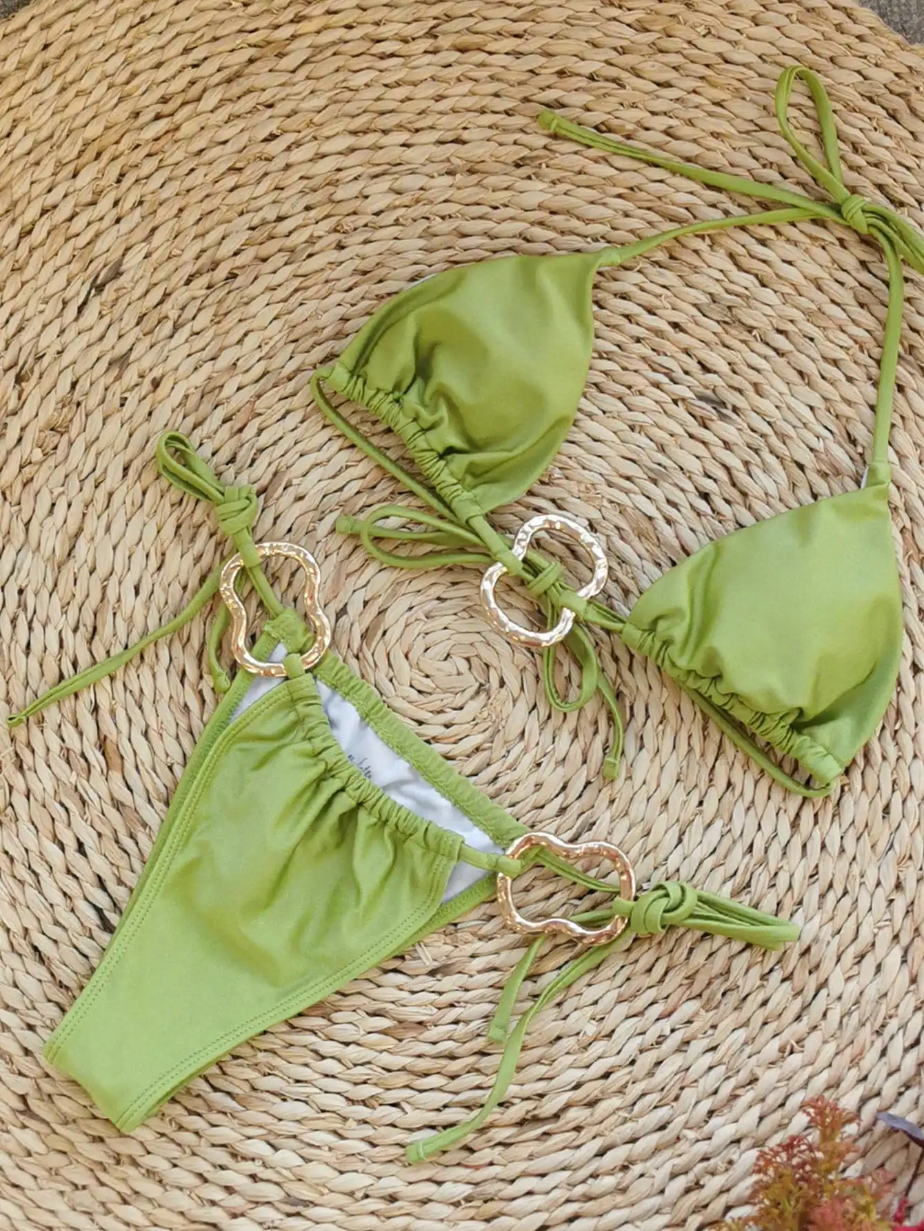 

Новые сексуальные зеленые стринги-стринги, бикини 2025 года, купальники, женские купальники, женские пляжные купальники, купальные костюмы, бразильский комплект бикини