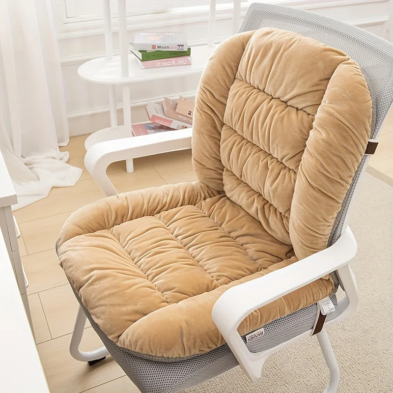 Glam Style Thick Chair Cushion Sofa Comfort Seat Pad with Lumbar Support Backrest for Office Chair Multipurpose Use