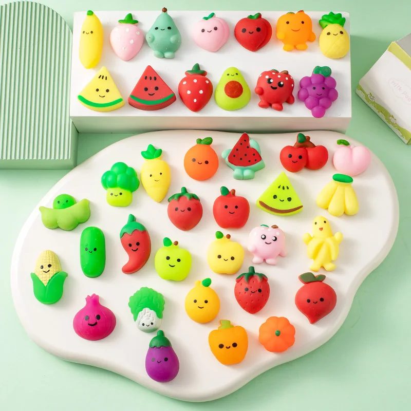 الفاكهة موتشي اسفنجي جميل الخضار السكويشات الإجهاد لعبة سوبر لينة الموز الكرز اليقطين الذرة الفلفل مكافحة الإجهاد ألعاب متململة