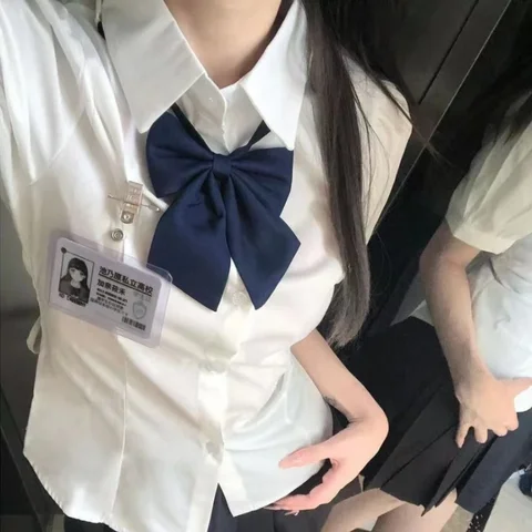 Женские рубашки Hotsweet  Ulzzang из полиэстера