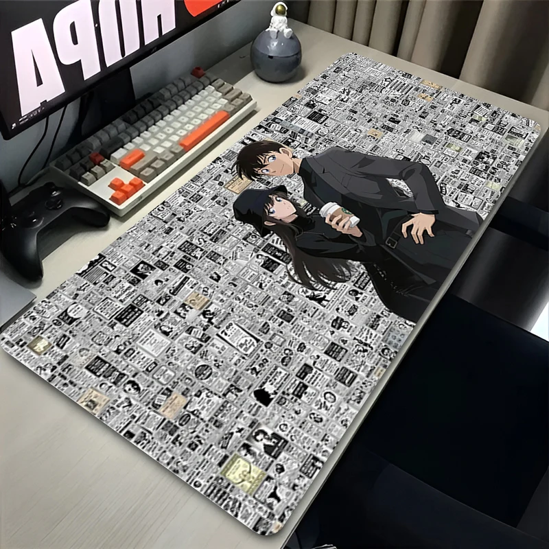 Anime D-Detective Conan Mousepad Computer PC Gamer Locking Edge Kaitou Kid Table Pad XXL Laptop Keyboard Desk Home Office Setup