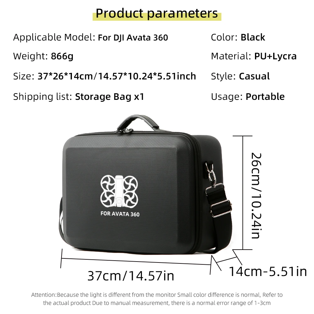 

Carrying Case For DJI Avata 360, Portable PU Storage Travel Shoulder Bag for Avata 360 Drone, RC2 Controller, Charging Hub