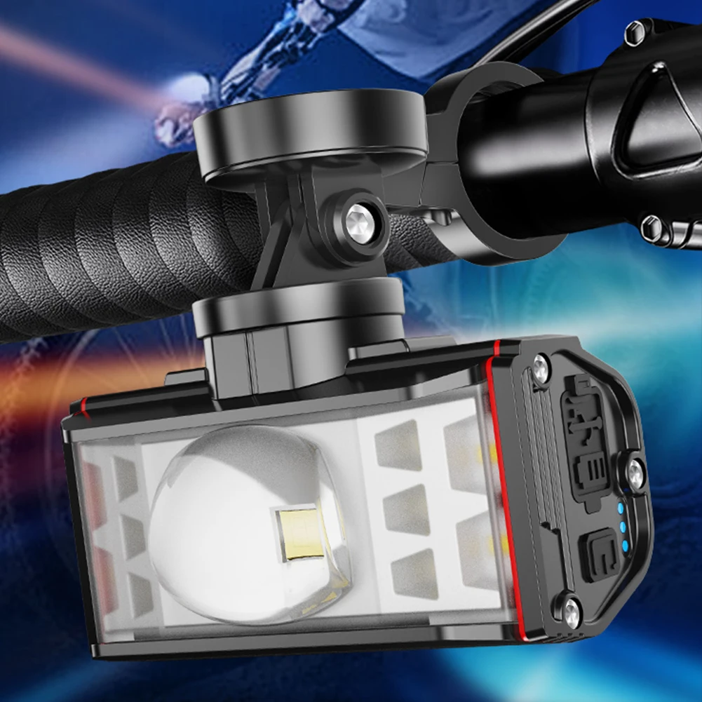 5200/2600mAh LED دراجة المقود مصباح يدوي مقاوم للماء الدراجة الجبلية MTB ضوء USB قابلة للشحن الدراجة الجبهة إكسسوارات مضيئة #2