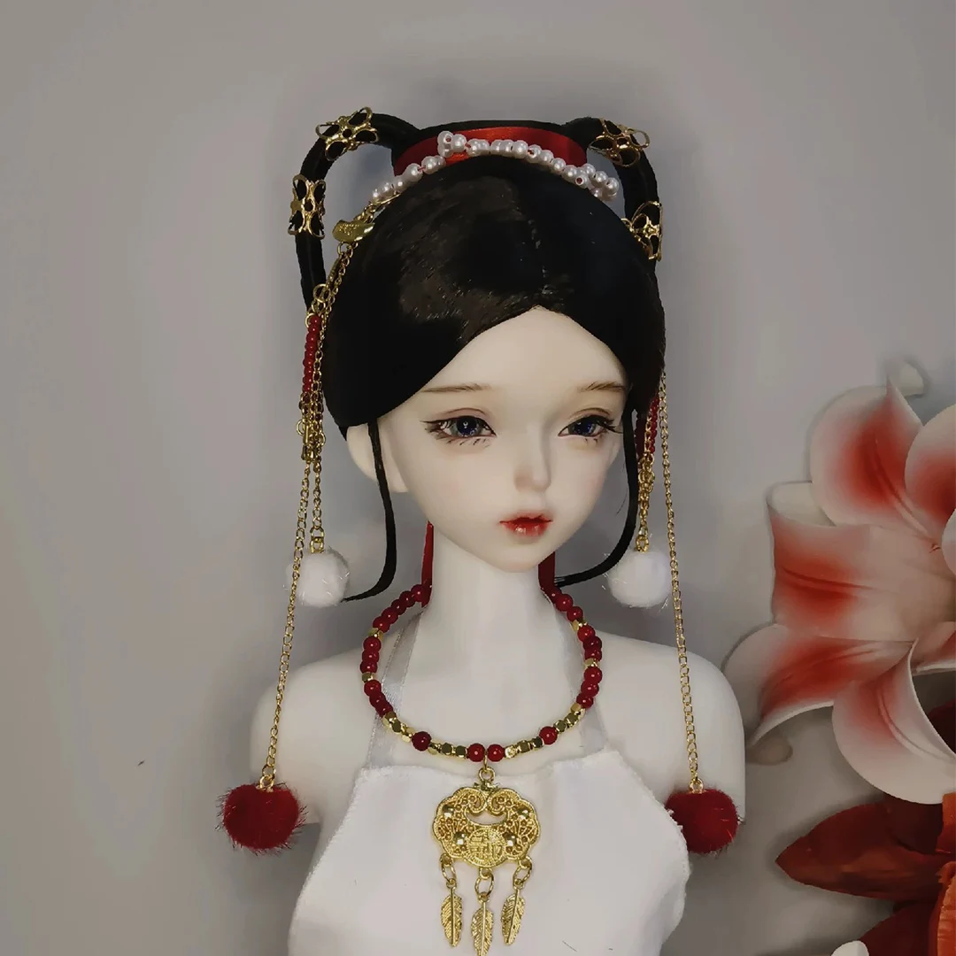 

1/4 1/3 Scale Ancient Costume BJD Wig Chinese Hanfu Fairy Hair Retro Wigs For BJD/SD MSD SD13 Girl SSDF Doll Accessories C2365