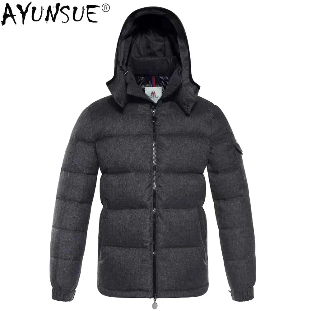 AYUNSUE-Chaqueta gruesa de plumón para hombre, abrigo de pato blanco con capucha, ropa de invierno, 90%, LXR829, 2025