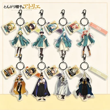 Fashion Anime Acrylic Key for Witch Hat Atelier Olruggio Qifrey Coco Charm Student School Bag Hanging Decoration Birthday Gift