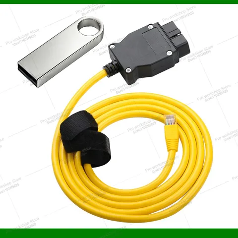 Диагностический кабель для программирования ECU BMW F/G серии ESYS INPA ISTA ICOM, сканер ISTA Bimmerlink ENET OBD2, Ethernet RJ45
