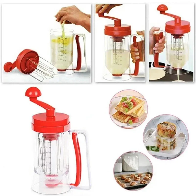 Dispensador Manual De Masa Para Cupcakes Herramienta Separadora De Crema Embudo Magdalenas Utensilio Cocina 800ml Reposteria