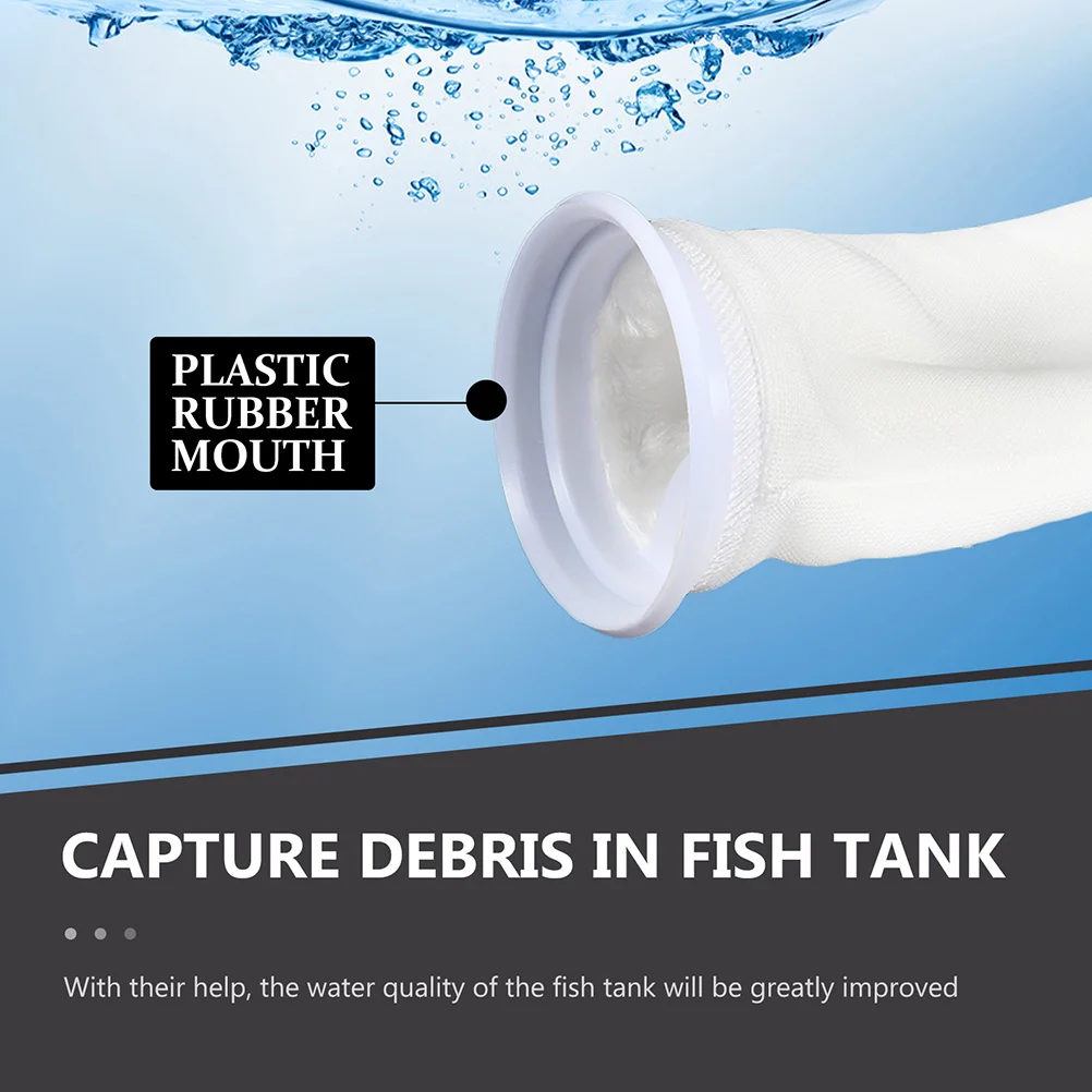 4 Pcs Foam Cleaner Fish Tank Filter Bag Filtration System Supply Detergent Reusable Sock White Socks Cotton Thickened Pouch