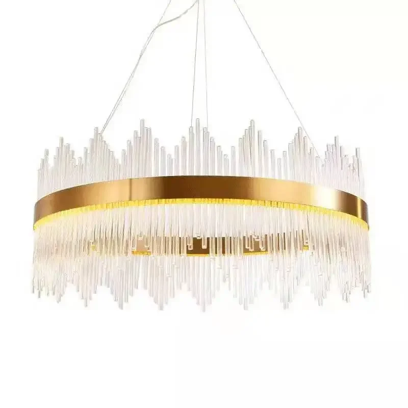 

Light luxury post-modern crystal chandelier living room dining room bedroom Nordic lamp simple atmosphere Internet celebrity
